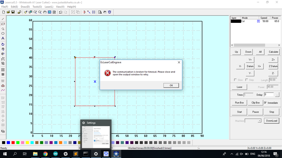 Difficulty Connecting to Laser Cutter after Windows Update